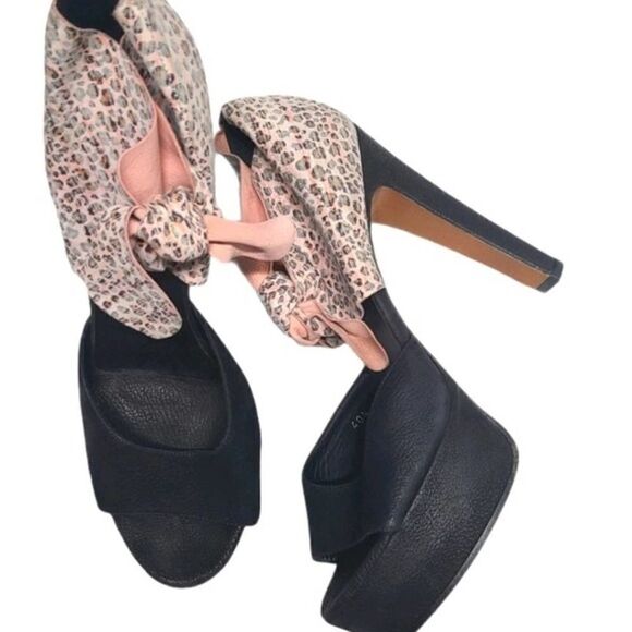 Michael Perry High Heel Cheetah Print Leather 10 - Picture 3 of 16